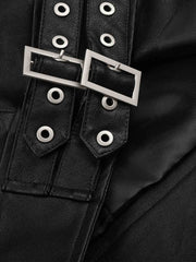 Lederjacke mit Nietenknöpfen