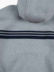 Striped Patchwork Boxy Fit Zip-Up Hoodie