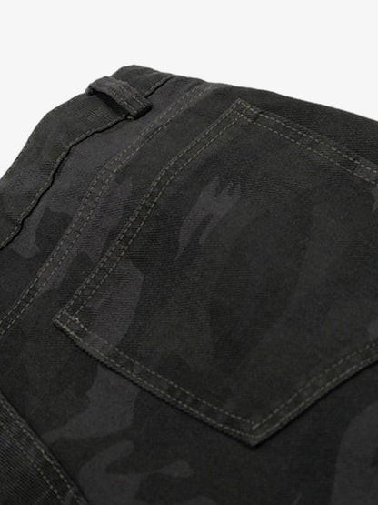 Vintage Camouflage Denim Jorts 