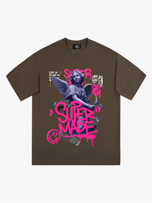 Street Lucky Angel graphic design T-shirt 