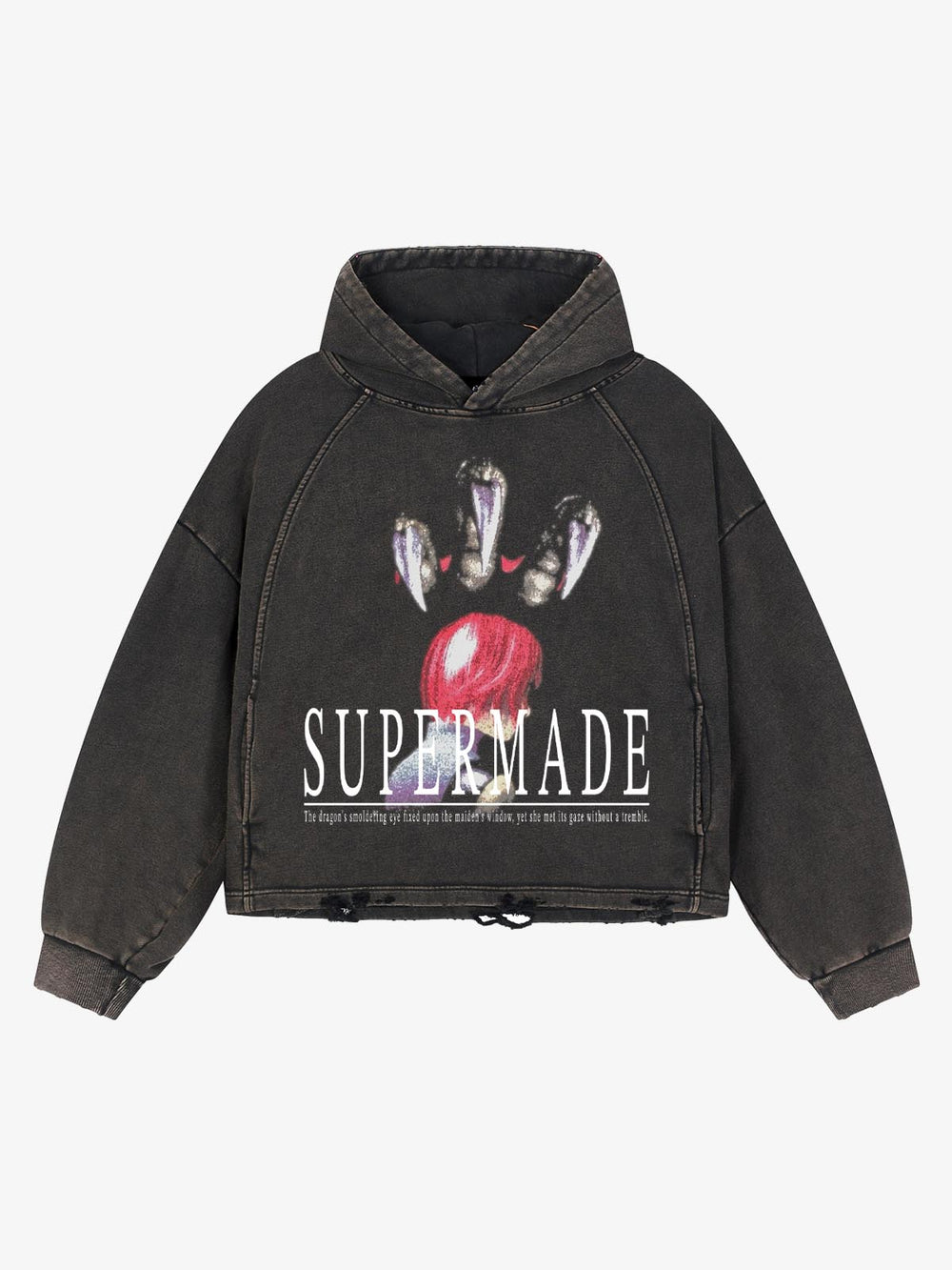 Dragon Girl Graphic Washed Hoodie