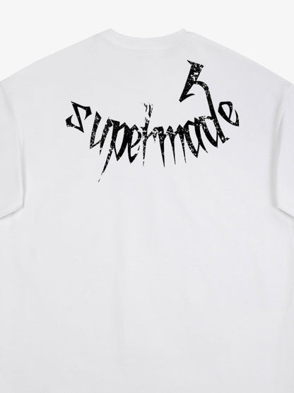 THE SUPERMADE TRENDY STREET OLD-FASHIONER SKULL PRINT T-SHIRT 