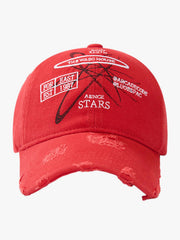 Cappellino da baseball lavato e invecchiato con lettere ricamate