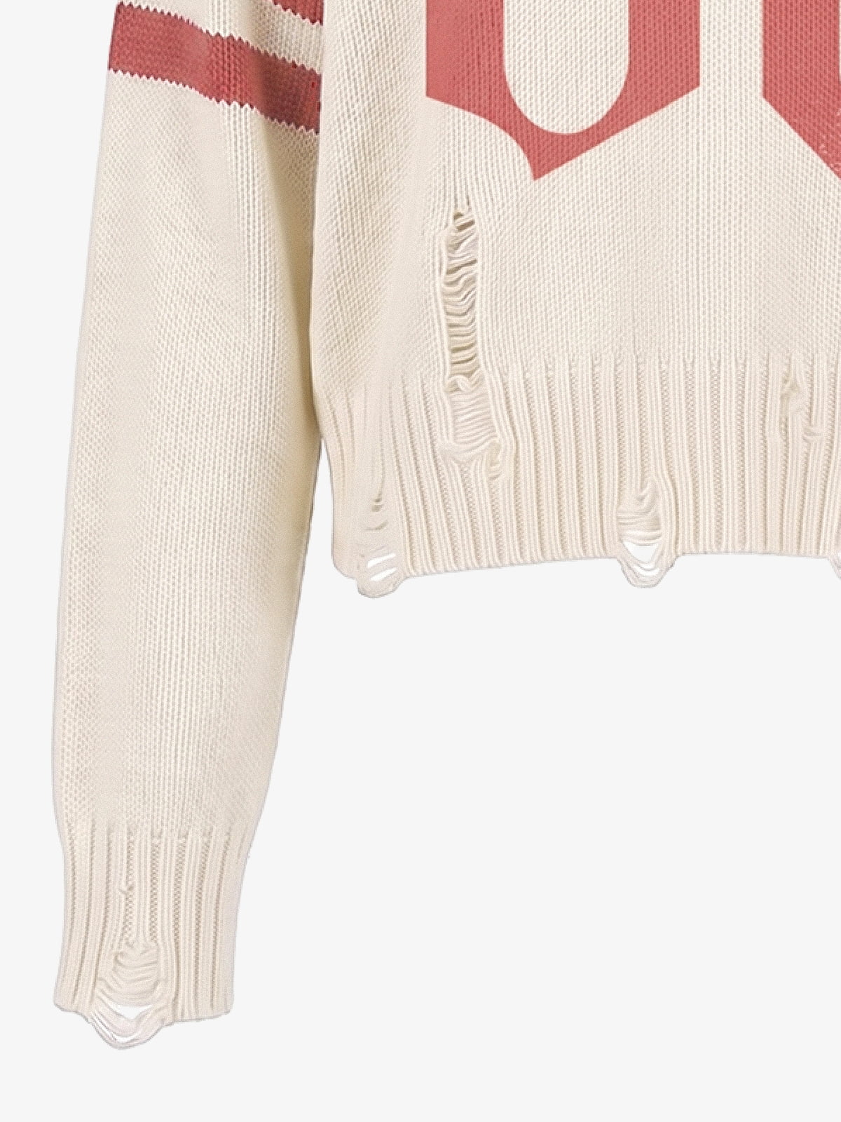 Vintage Digital Print Knit Sweater