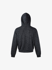Leopard Pattern Boxy Fit Zip-Up Hoodie