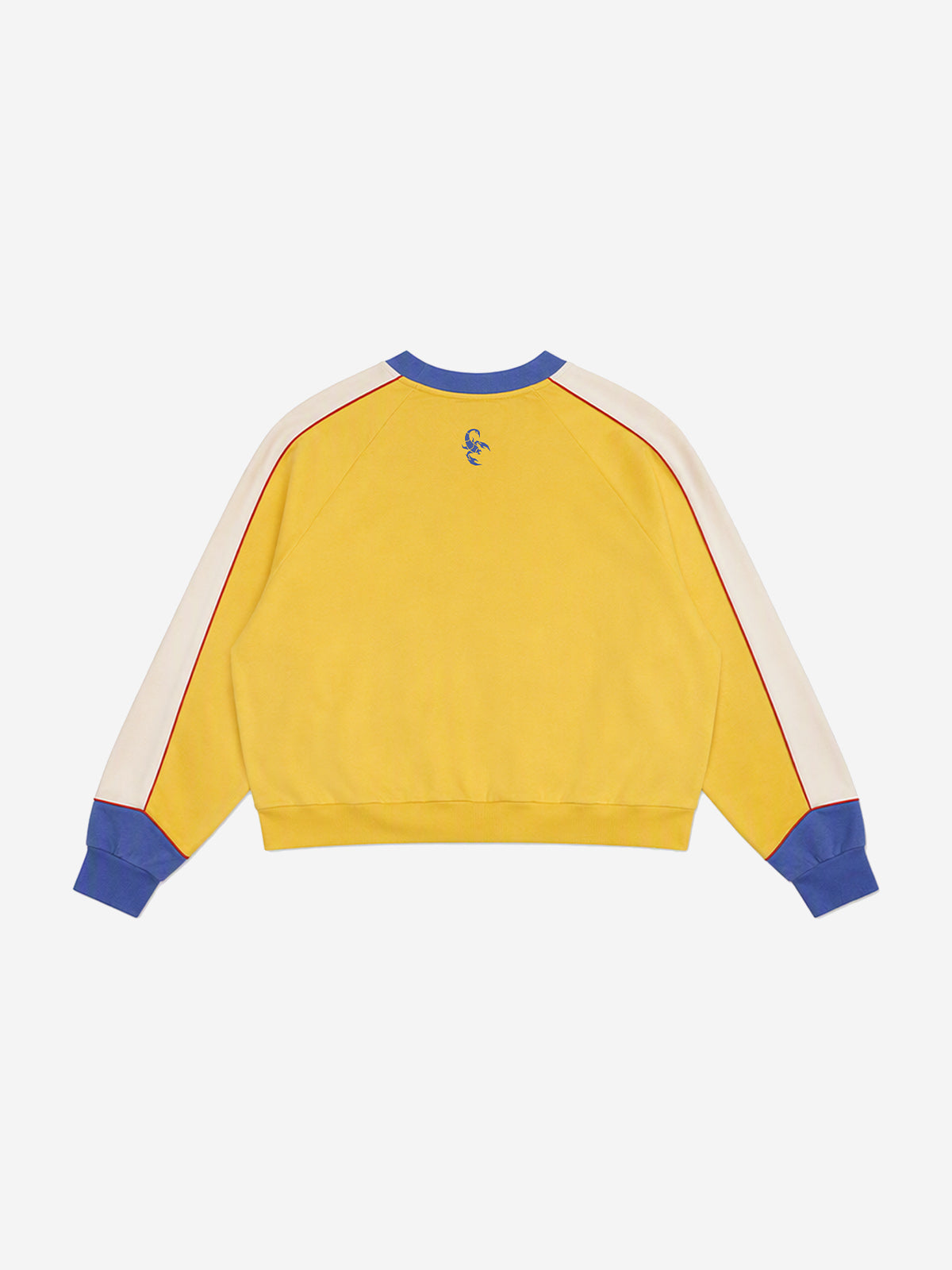 Motorcycle Graphic Color Block Cropped Sweatshirt