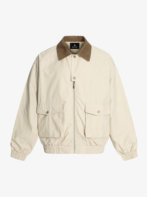 Contrast Collar Pocket Jacket