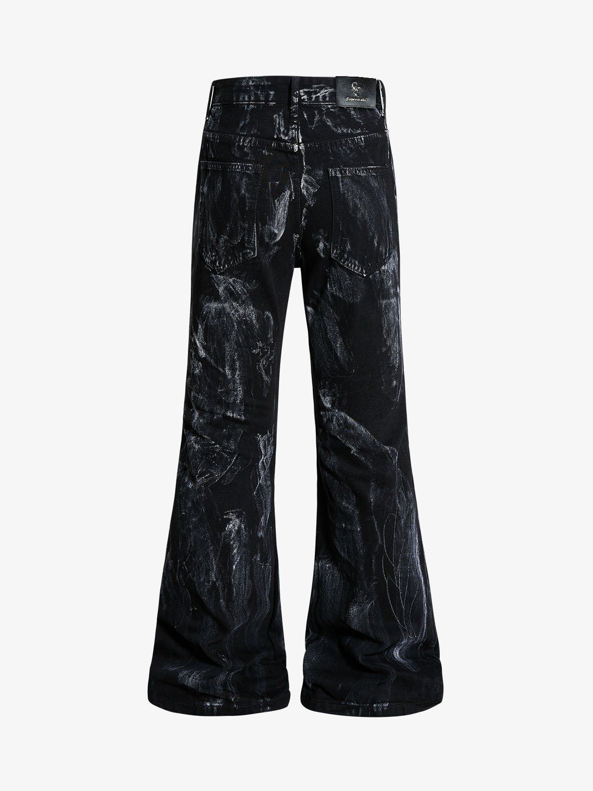 Heavy-duty Waxed Flared Jeans