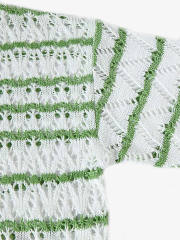 Retro Open-Knit Polo Shirt 