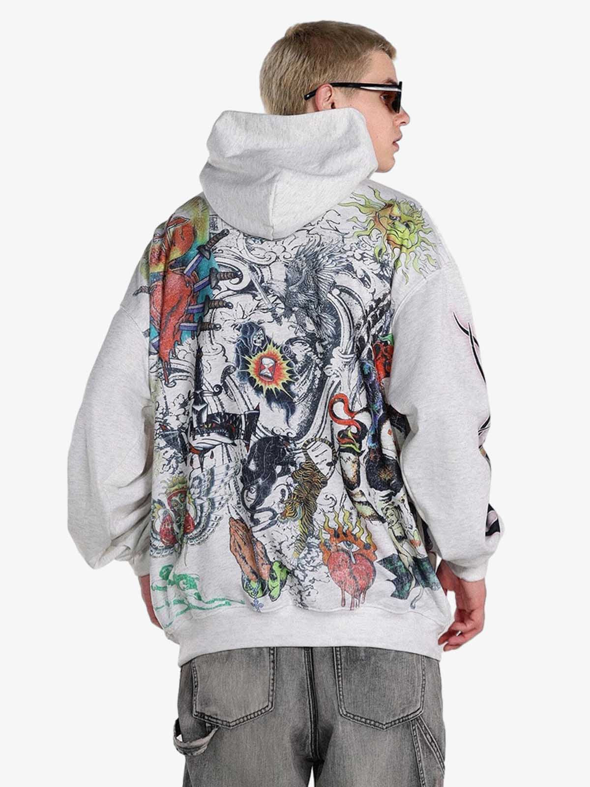 American Retro Hip-Hop All-Over 3D Print Hoodie
