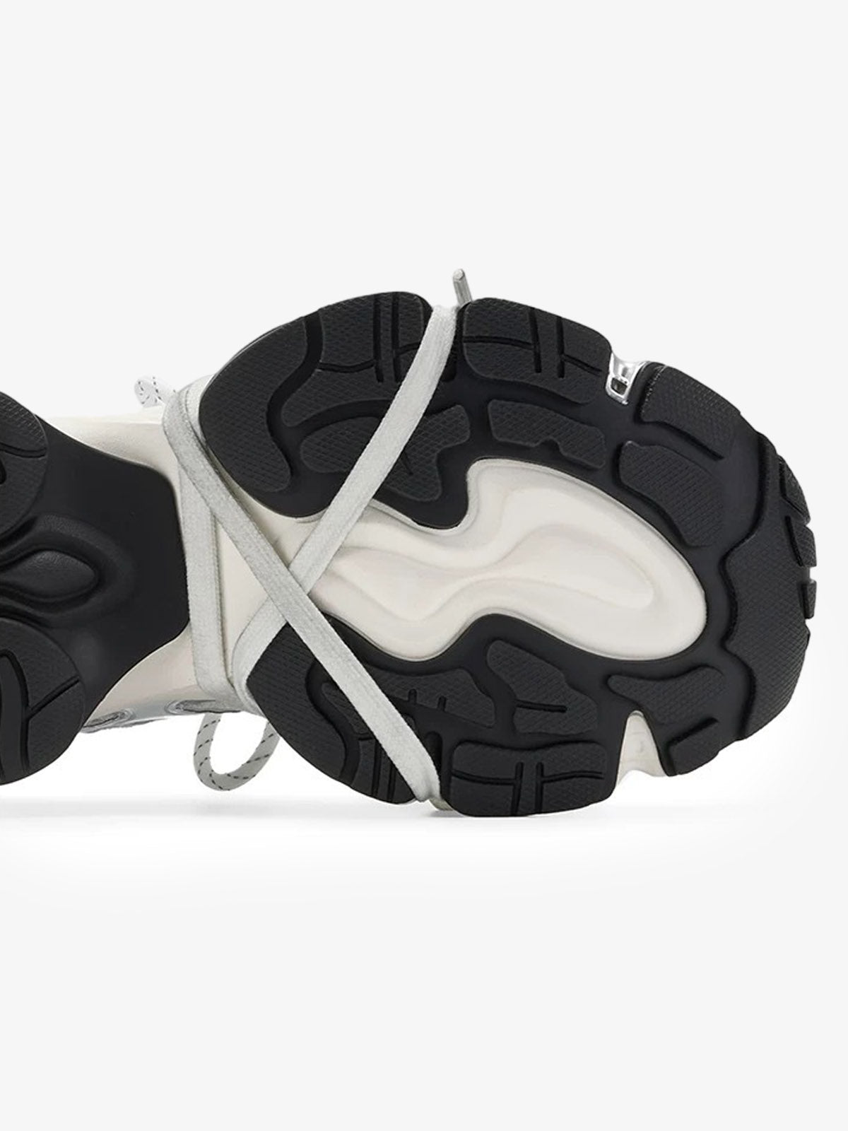 Metallic Mesh Chunky Spring-Loaded Sneakers