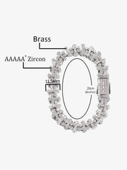 Cross Link Iced Bracelet 