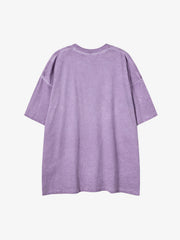 Acid Wash Figure Graphic Oversized T-Shirt 