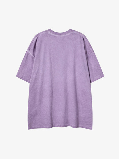 Acid Wash Figure Graphic Oversized T-Shirt 