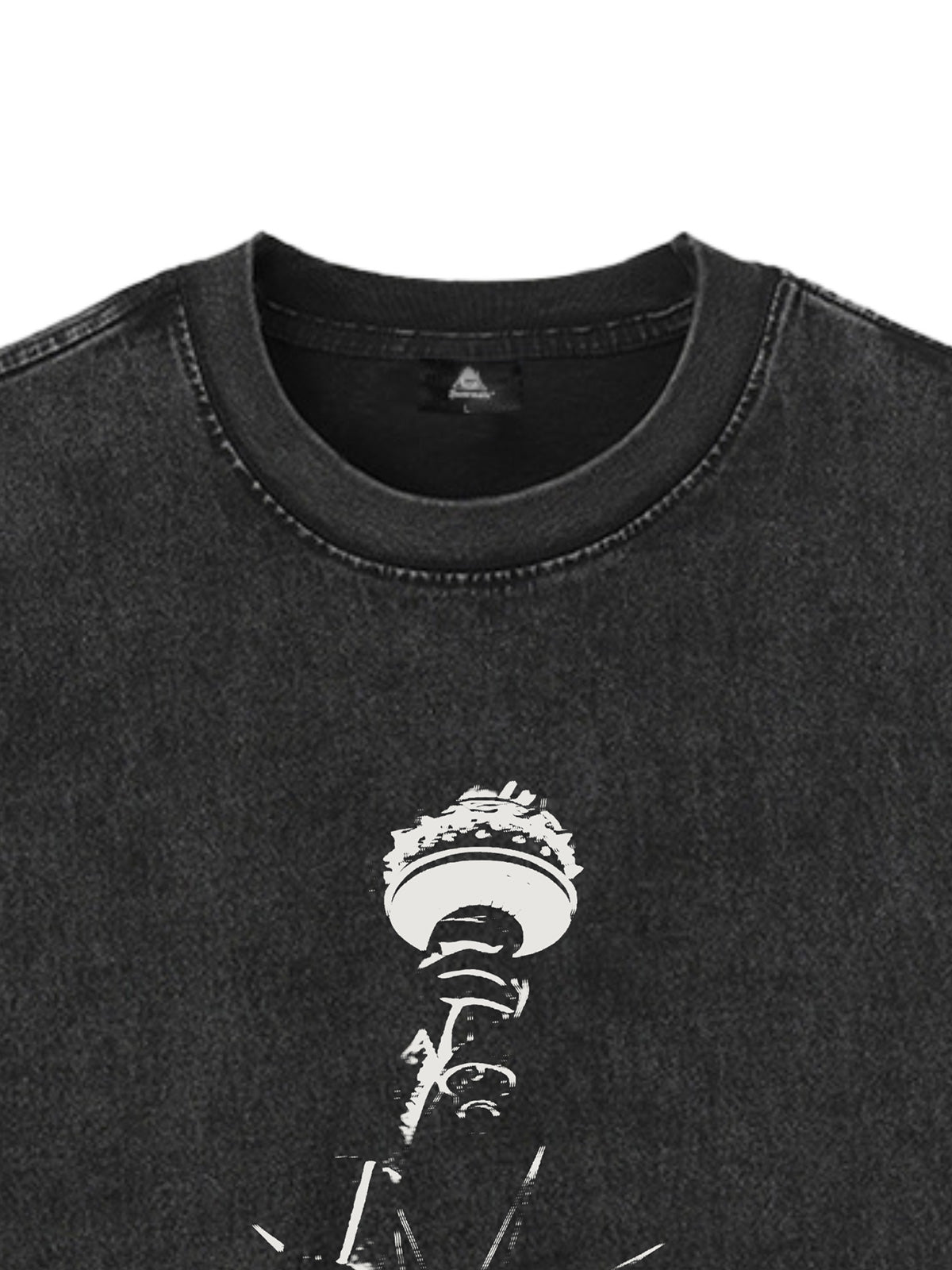 Original Fashion Men's Statue of Liberty Print Sleeveless Denim Vest 