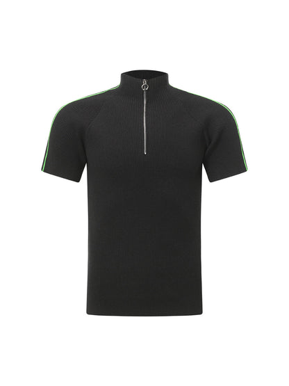 Retro Cleanfit Quarter Zip- Up T-Shirt 