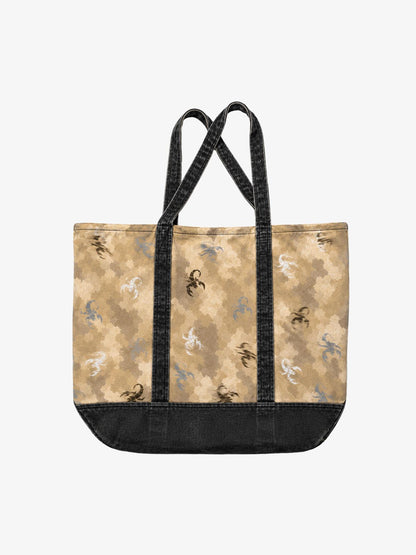 Scorpion Camo Graphic Washed Twill Tote Bag