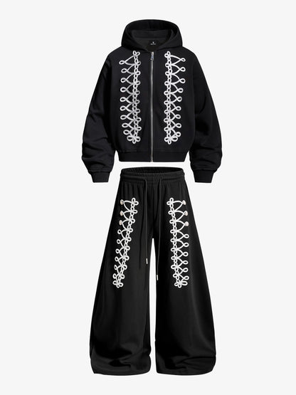 Napoleon Cord Embroidery Boxy Fit Set