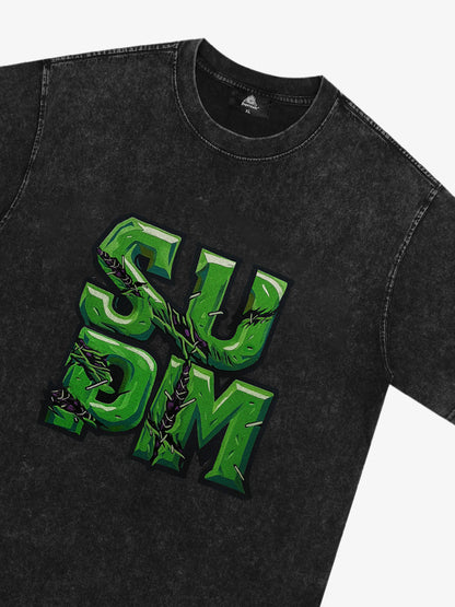 Supermade Street Green Thorn Font T-Shirt 