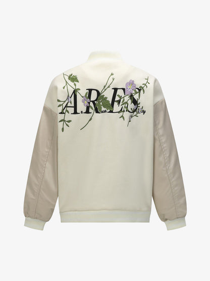 Floral Embroidered Baseball Jacket for Women - Stylish and Versatile Outerwear 