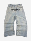 Vintage Washed Straight-Leg Jeans
