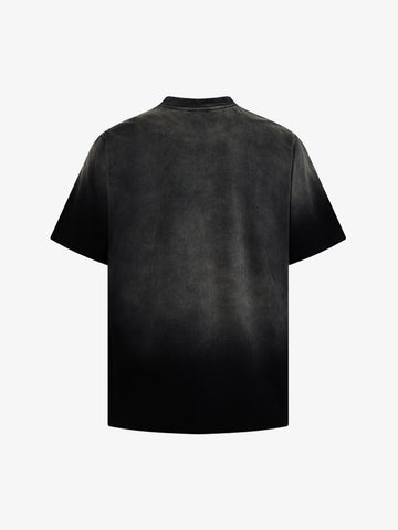 Cotton Oversized Graphic T-Shirt with Punk Rock Print and Vintage Wash Effect 