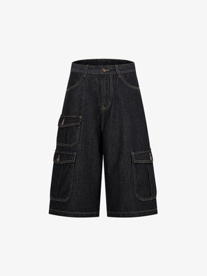 Dark Wash Jeans – Adjustable Waist Tabs Copper Hardware Classic Fit Denim