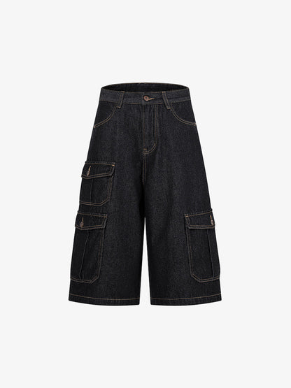 Dark Wash Jeans – Adjustable Waist Tabs Copper Hardware Classic Fit Denim