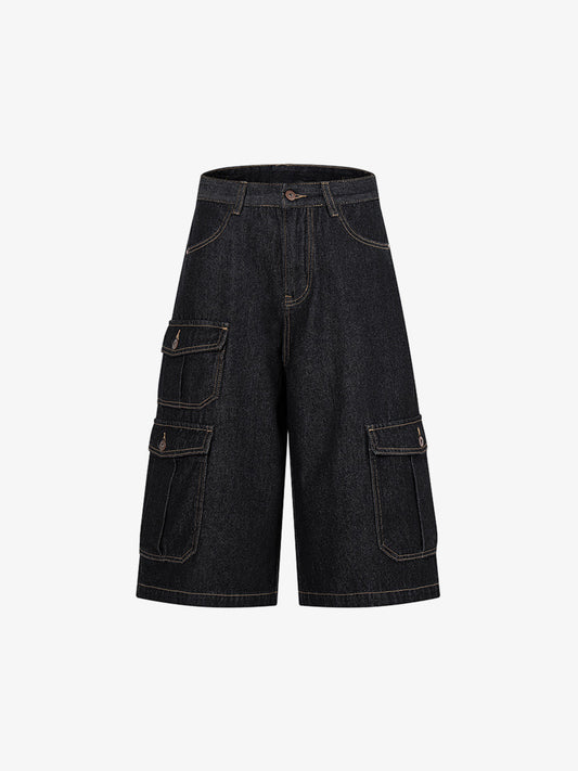 Dark Wash Jeans – Adjustable Waist Tabs Copper Hardware Classic Fit Denim