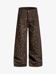 Rhinestone Straight Leg Pants 