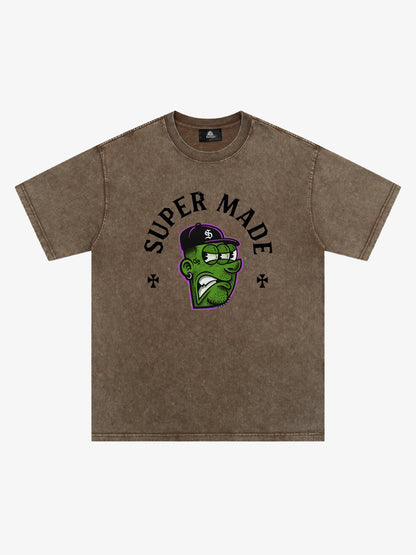 Graphic T-Shirt with Bold Monster Design for Casual Wear 