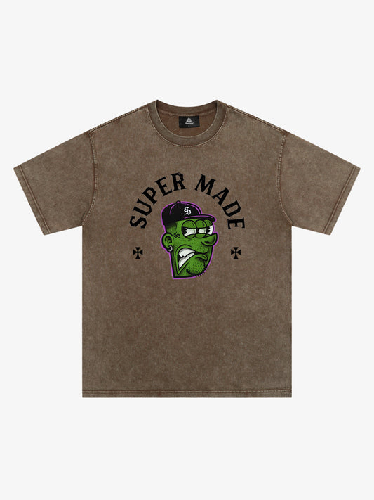 Graphic T-Shirt with Bold Monster Design for Casual Wear 