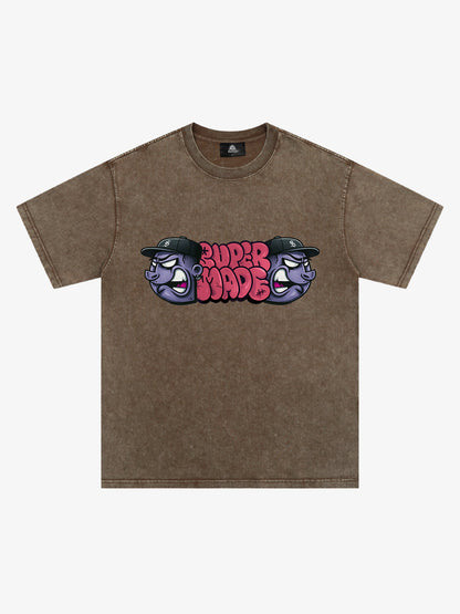 Supermade Graffiti Head Stylish Graphic T-Shirt 