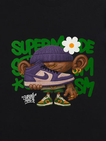 Street Cartoon Sneaker Graffiti Sneaker T-shirt 