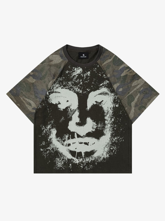 Black & White Abstract Print Oversized T-Shirt – 100% Cotton Streetwear Tee