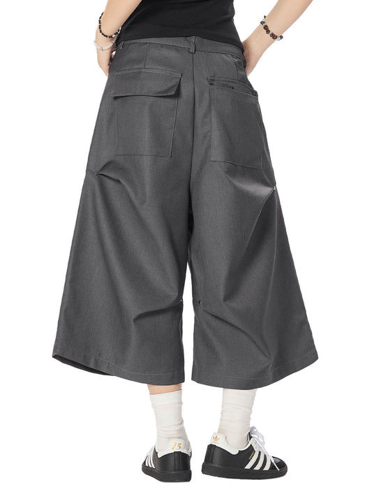 Cleanfit High Waist Baggy Cropped Trousers 