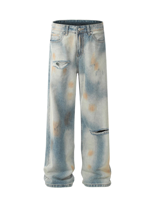 Thesupermade Distressed Street Hip-Hop Jeans 