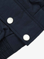 Reversible Spotted Leopard Stand-Collar Fleece Coat