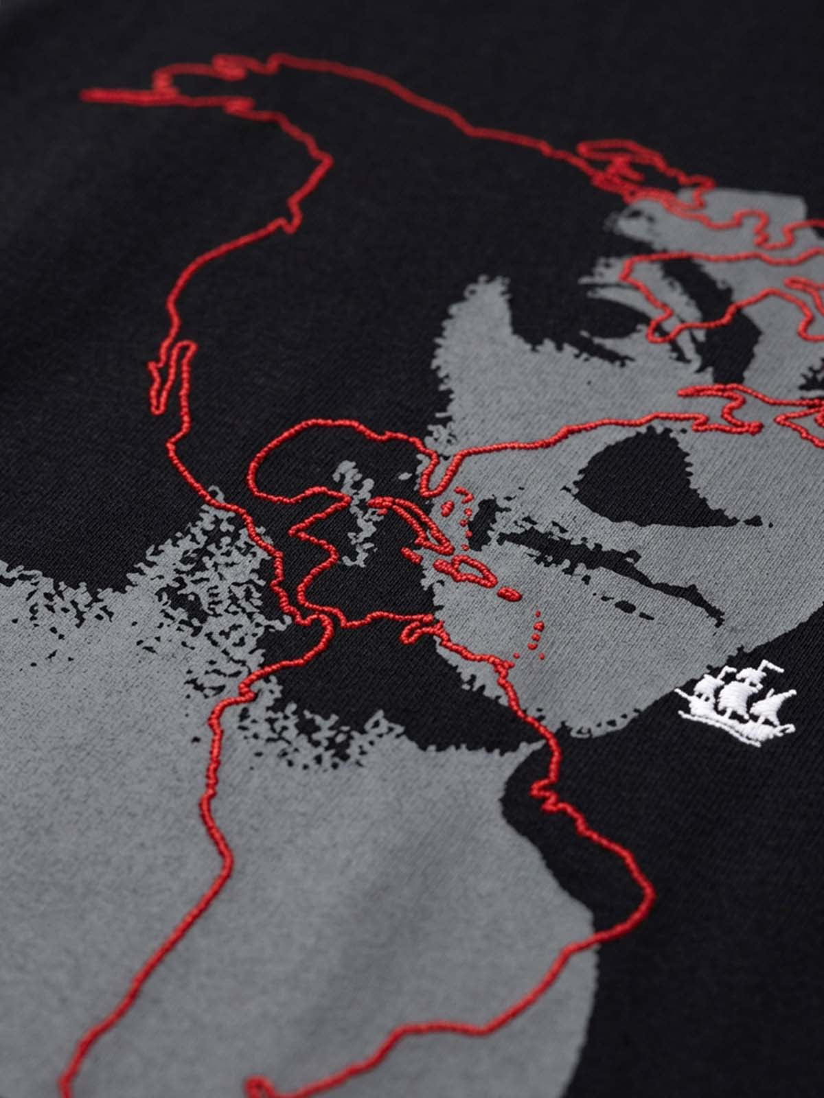Columbus Graphic Raglan Long Sleeve Tee; Basic Black / S, Basic Black / M, Basic Black / L, Basic Black / XL, Basic Black / 2XL