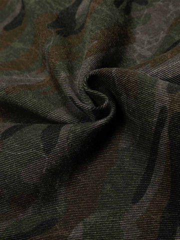 Faded Camo Graphic Wide-Leg Cargo Pants 