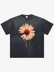 thesupermade Funny street basketball floral pattern design T-shirt 