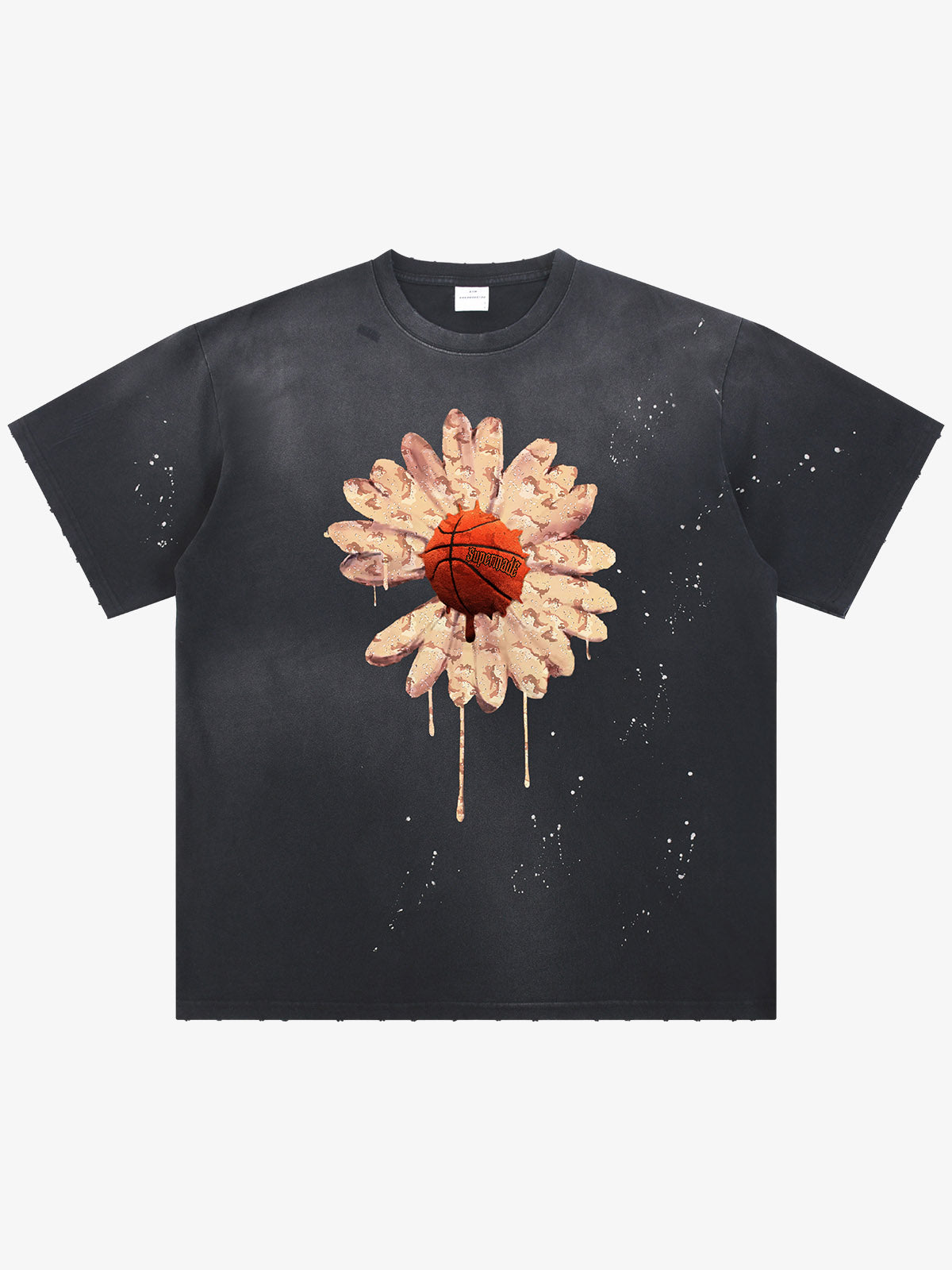 thesupermade Funny street basketball floral pattern design T-shirt 