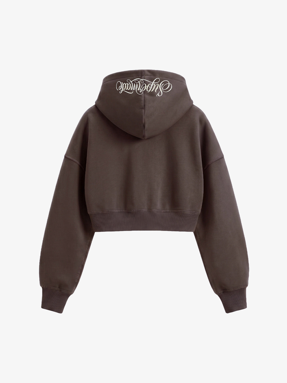 Faux Fur Hooded Sweatshirt with Embroidered Scorpion Graphic