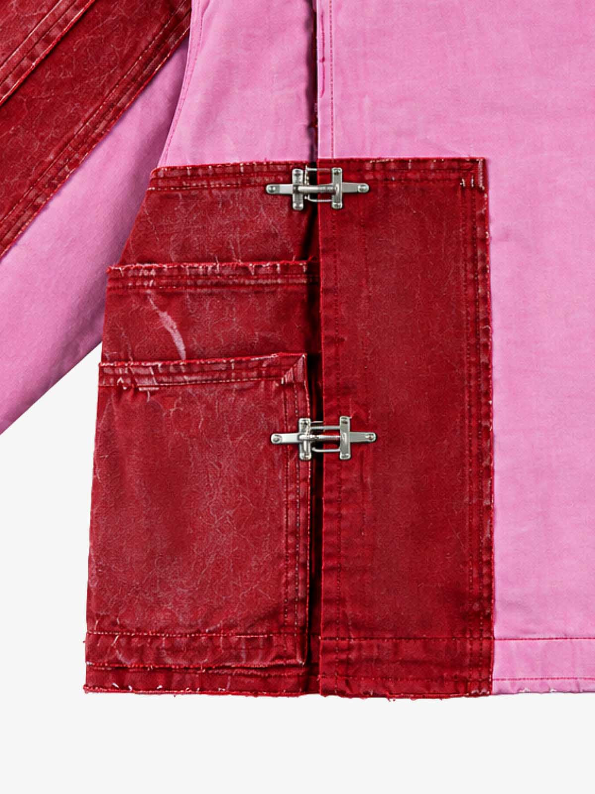 Cross-Seam Buckle Cropped Utility Jacket