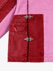 Cross-Seam Buckle Cropped Utility Jacket
