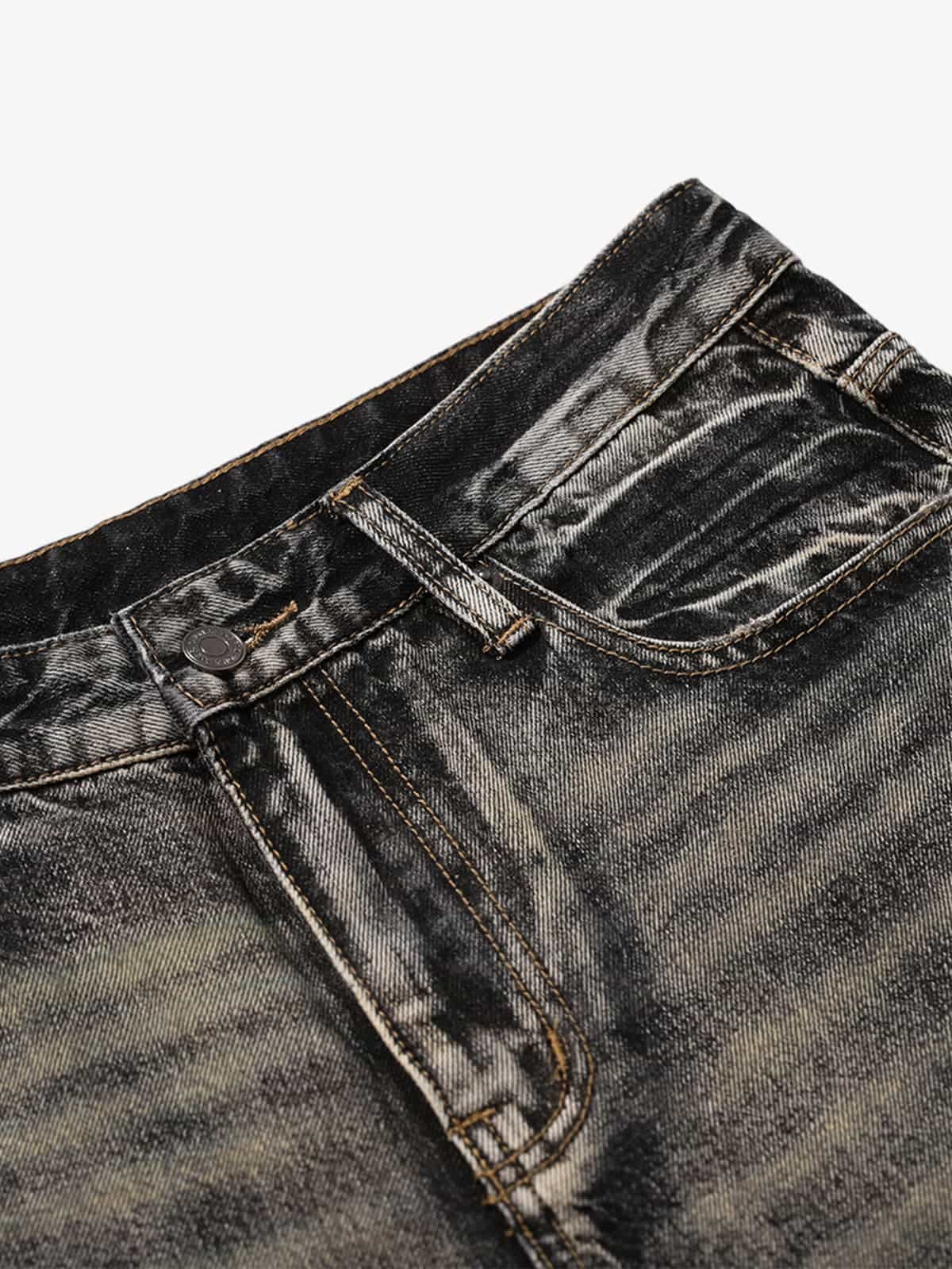 High-Waisted Wide-Leg Cargo Pants with Unique Pocket Design 