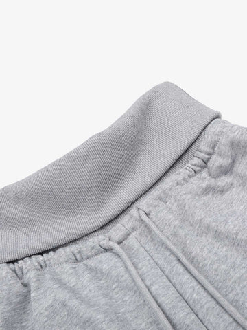 Fleece Cargo Shorts – High-Waisted Wide-Leg Loose Fit Streetwear Shorts