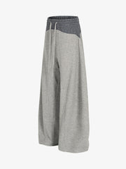 Plaid Paneled Sweatpants