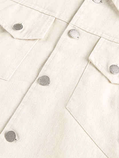 Panel Construction Button-Up Workwear Jacket