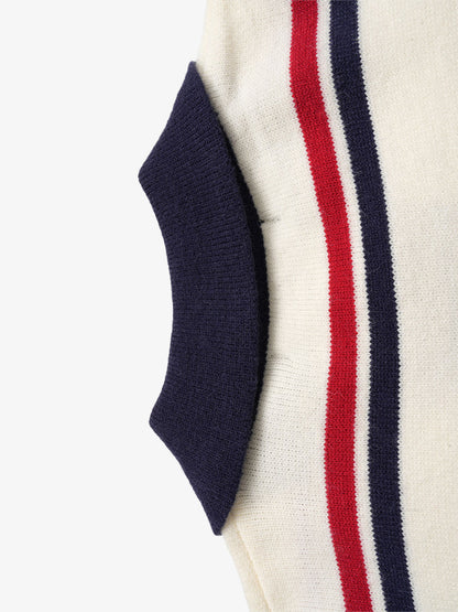 Striped Polo Sweater for Casual and Sporty Looks 